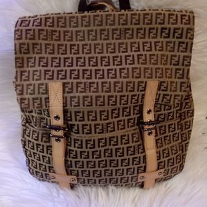 Fendi Zucchino Canvas Backpack